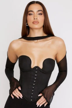 Black Structured Corset -Pinkyy Kleider Geschaft mina 3a