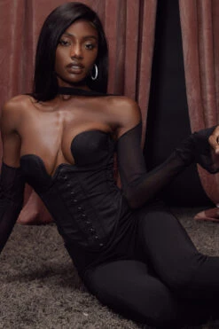 Black Structured Corset -Pinkyy Kleider Geschaft mina b13