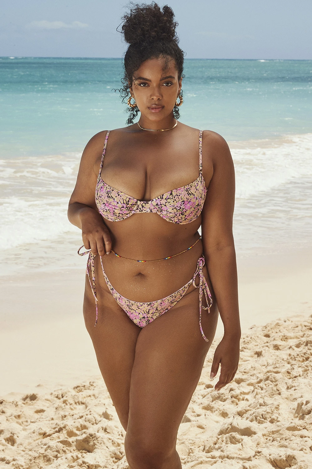 Olive Floral Underwired Bikini Top 2 Olive Floral Underwired Bikini Top – Bild 2