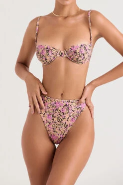 Olive Floral High Waist Bikini Bottom 11 Olive Floral High Waist Bikini Bottom -Pinkyy Kleider Geschaft monacomykonos bp 3r