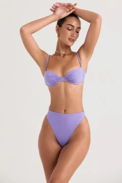Violet High Waist Bikini Bottom -Pinkyy Kleider Geschaft monacomykonos vt 3