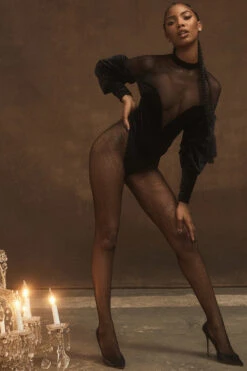 Black Velvet And Tulle Bodysuit -Pinkyy Kleider Geschaft monique black 13