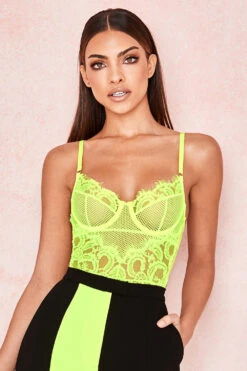 Neon Yellow Lace Bodysuit 18 Neon Yellow Lace Bodysuit -Pinkyy Kleider Geschaft nadia 1a