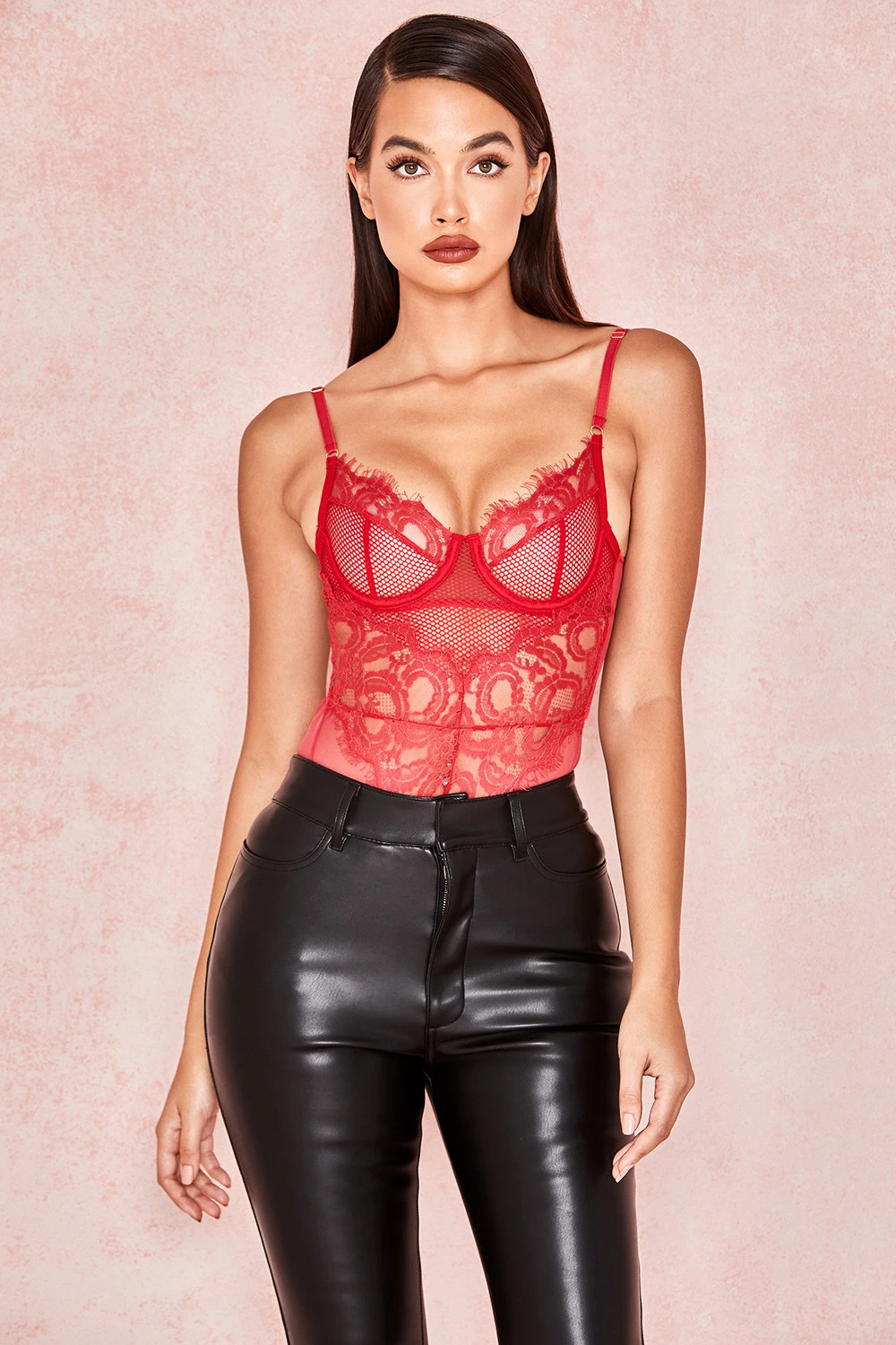 Red Lace Bodysuit 3 Red Lace Bodysuit – Bild 3