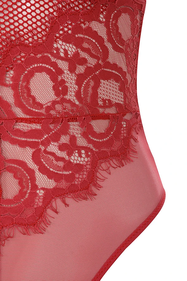 Red Lace Bodysuit 12 Red Lace Bodysuit – Bild 12