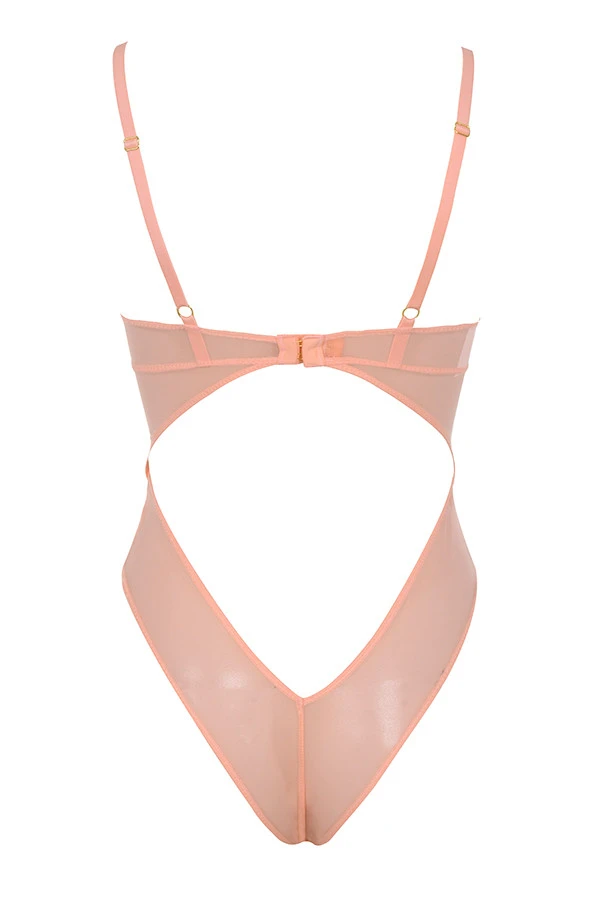 Peach Lace Bodysuit 12 Peach Lace Bodysuit – Bild 12
