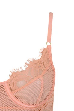 Peach Lace Bodysuit 26 Peach Lace Bodysuit -Pinkyy Kleider Geschaft nadia salmon 04