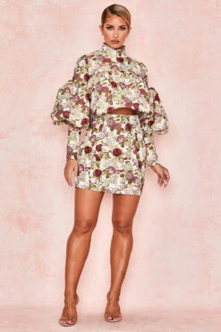 Vintage Floral Ruffle Top -Pinkyy Kleider Geschaft naeve 01