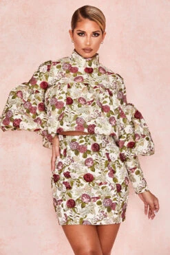 Vintage Floral Ruffle Top -Pinkyy Kleider Geschaft naeve 04