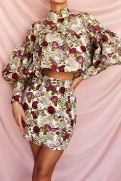 Vintage Floral Ruffle Top -Pinkyy Kleider Geschaft naeve floral 51