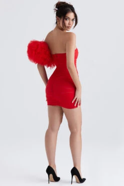 Scarlet Ruffle Sleeve Dress -Pinkyy Kleider Geschaft noelle 12a