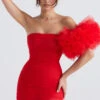 Scarlet Ruffle Sleeve Dress