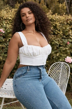 White Blouson Corset Top 25 White Blouson Corset Top -Pinkyy Kleider Geschaft noemi white 12