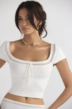 Ivory Dainty Knit Top -Pinkyy Kleider Geschaft nolasarelle 6gg