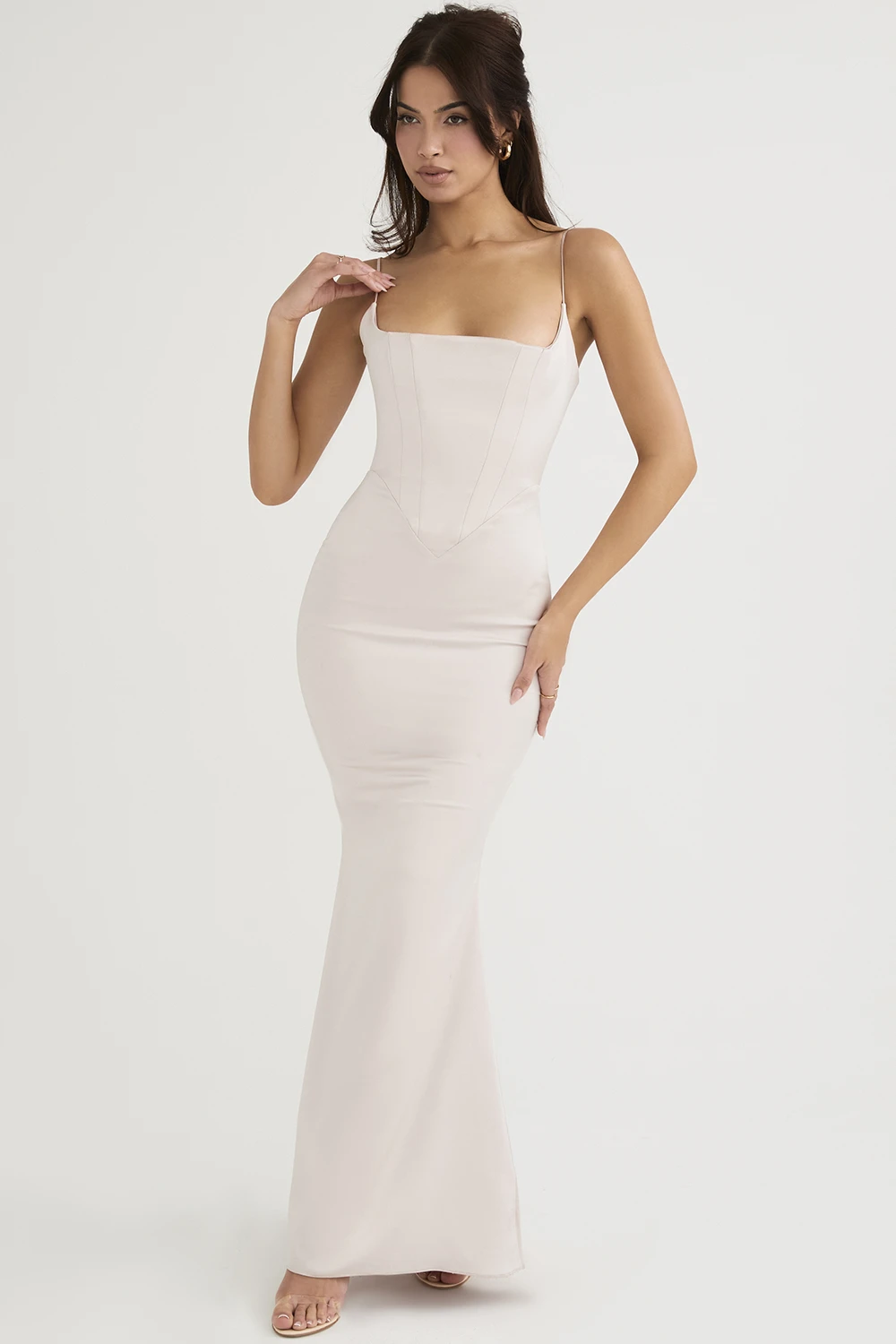 Crystal Satin Corset Maxi Dress 3 Crystal Satin Corset Maxi Dress – Bild 3