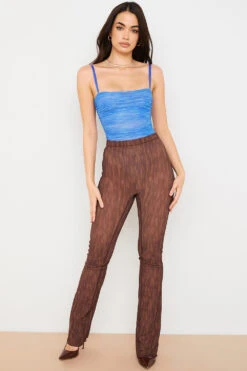 Sky Blue Print Ruched Mesh Bodysuit 19 Sky Blue Print Ruched Mesh Bodysuit -Pinkyy Kleider Geschaft pearl 2