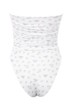 White Floral One Piece Swimsuit -Pinkyy Kleider Geschaft phoebe white print 02