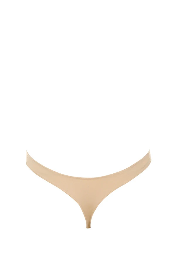 Beige Plunge Self Adhesive Backless Bodysuit 8 Beige Plunge Self Adhesive Backless Bodysuit – Bild 8