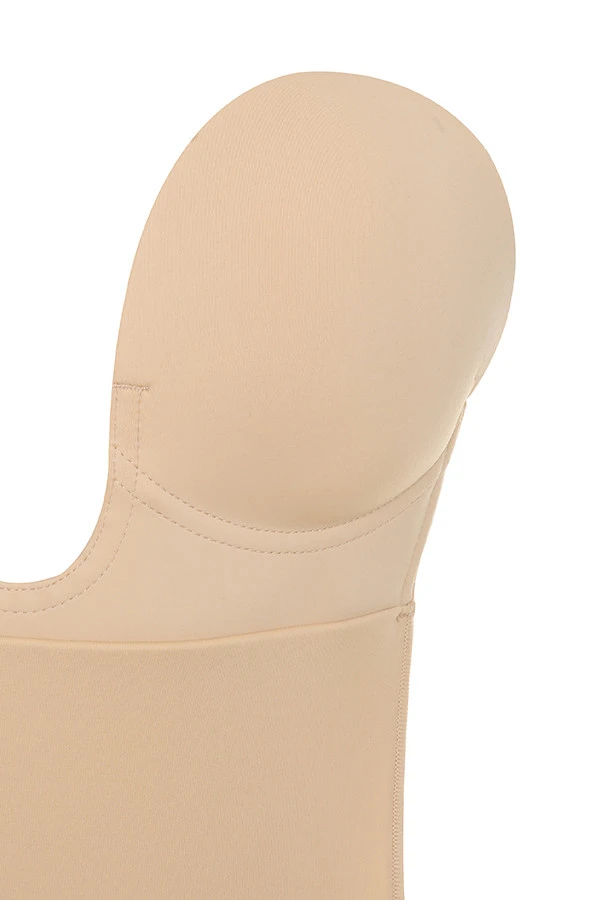 Beige Plunge Self Adhesive Backless Bodysuit 9 Beige Plunge Self Adhesive Backless Bodysuit – Bild 9