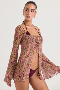 Olive Floral Cover Up 9 Olive Floral Cover Up -Pinkyy Kleider Geschaft provence bp 4