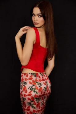 Scarlet Satin Longline Corset 23 Scarlet Satin Longline Corset -Pinkyy Kleider Geschaft rafa 3