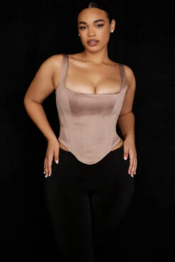 Stone Satin Longline Corset 16 Stone Satin Longline Corset -Pinkyy Kleider Geschaft rafa s9