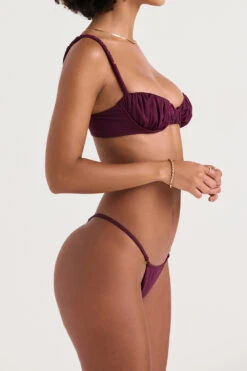 Prune High Leg Thong Bikini Bottom -Pinkyy Kleider Geschaft ravello p 2r