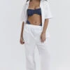 White Relaxed Fit Trousers