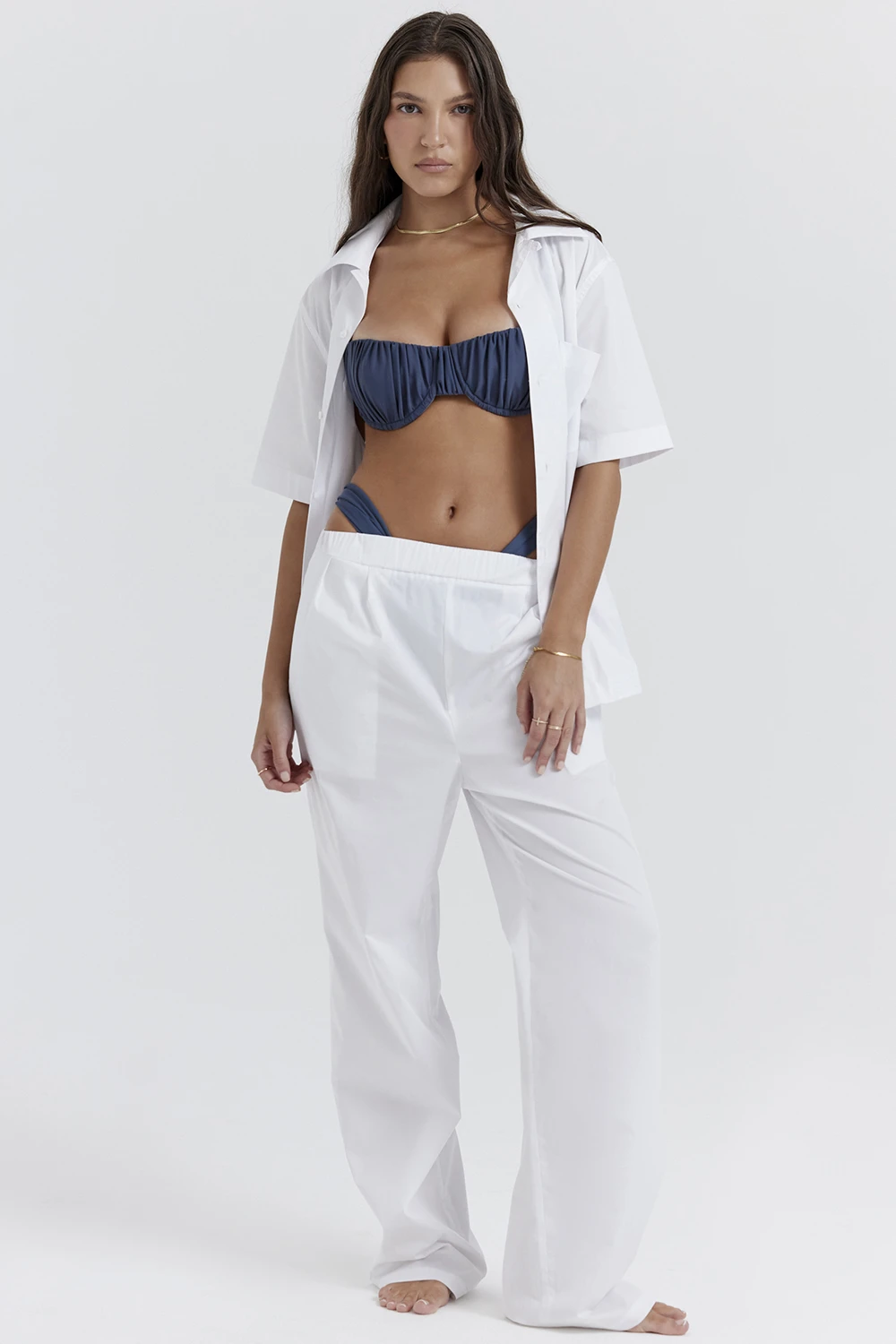 White Relaxed Fit Trousers 1 White Relaxed Fit Trousers