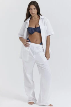 White Relaxed Fit Trousers 14 White Relaxed Fit Trousers -Pinkyy Kleider Geschaft renomaiko 2