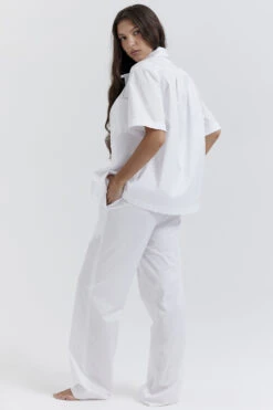 White Relaxed Fit Trousers 19 White Relaxed Fit Trousers -Pinkyy Kleider Geschaft renomaiko 7