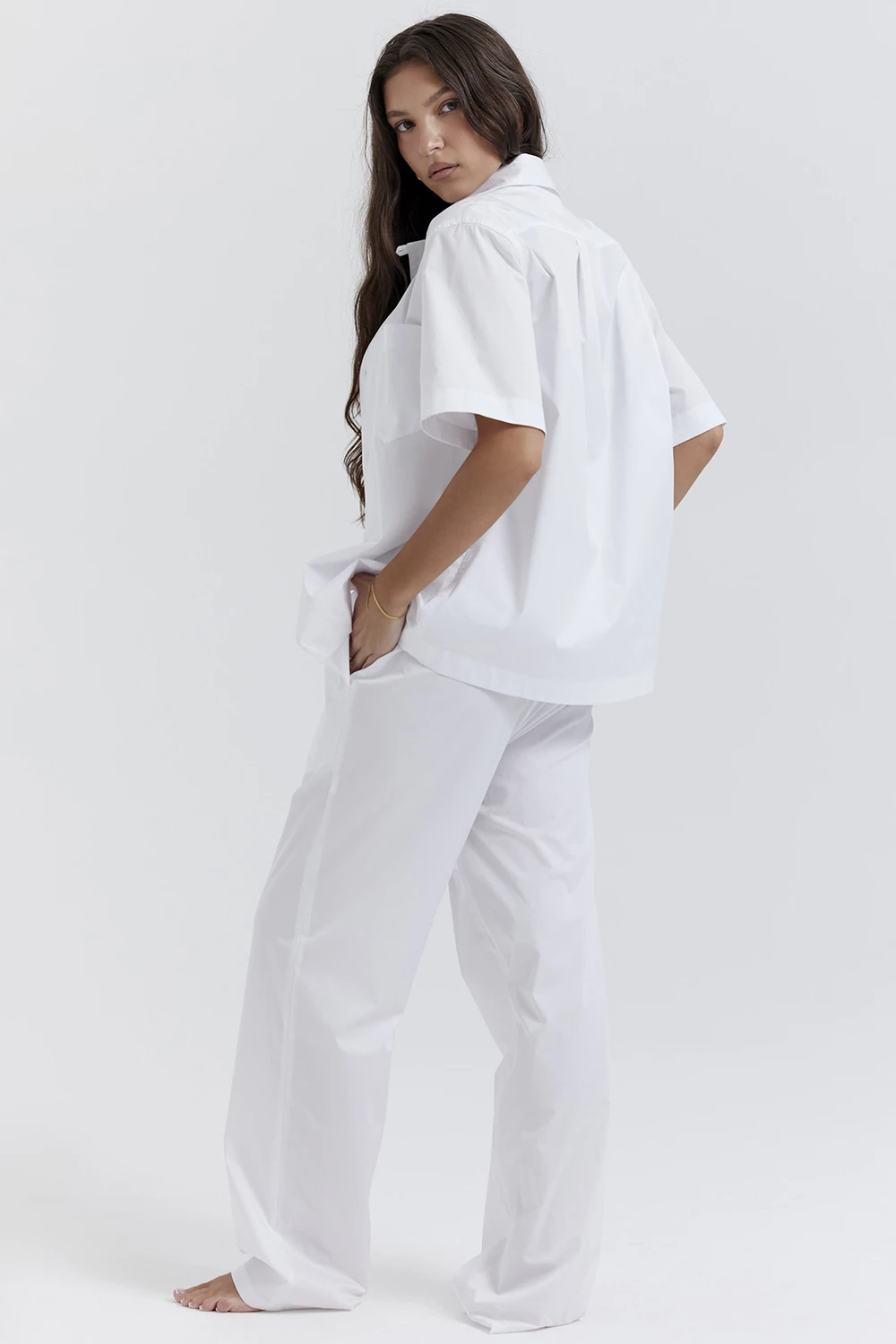 White Relaxed Fit Trousers 8 White Relaxed Fit Trousers – Bild 8