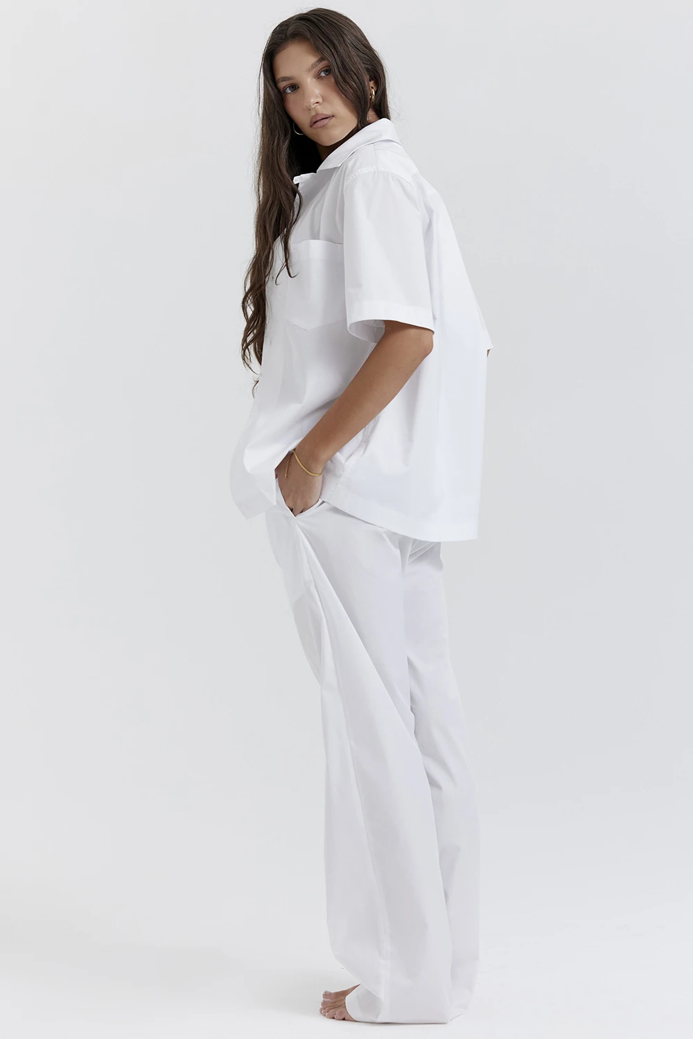 White Relaxed Fit Trousers 7 White Relaxed Fit Trousers – Bild 7