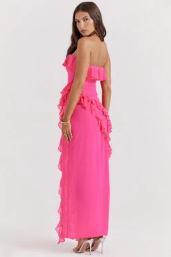 Fuchsia Ruffle Maxi Dress 24 Fuchsia Ruffle Maxi Dress -Pinkyy Kleider Geschaft sarina 7p