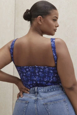 Sapphire Floral Print Bodysuit -Pinkyy Kleider Geschaft savia 14a