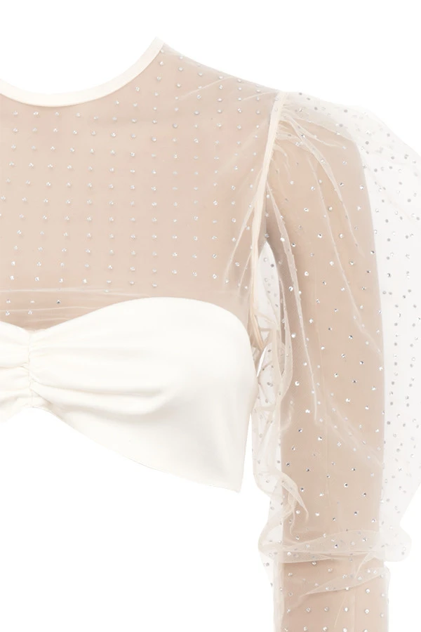 Ivory Crystal Cropped Top 14 Ivory Crystal Cropped Top – Bild 14