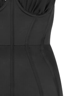 Black Satin Corset Dress 31 Black Satin Corset Dress -Pinkyy Kleider Geschaft sb5834 04