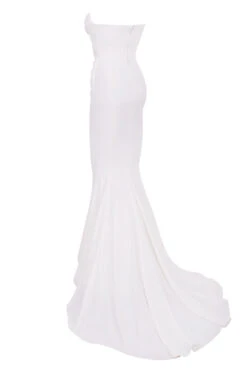 Ivory Draped Strapless Bridal Gown - Limited Edition -Pinkyy Kleider Geschaft sb5891 02
