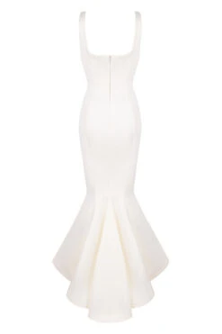 Ivory Satin Mermaid Bridal Gown - Limited Edition -Pinkyy Kleider Geschaft sb5892 03