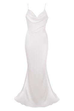 Ivory Draped Back Bridal Gown - Limited Edition 23 Ivory Draped Back Bridal Gown - Limited Edition -Pinkyy Kleider Geschaft sb5899 01a