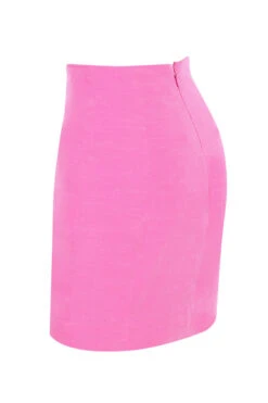 Pink Linen Mini Skirt 24 Pink Linen Mini Skirt -Pinkyy Kleider Geschaft sb5956 02g