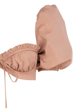 Camel Puff Sleeve Bralet -Pinkyy Kleider Geschaft sb5982 04