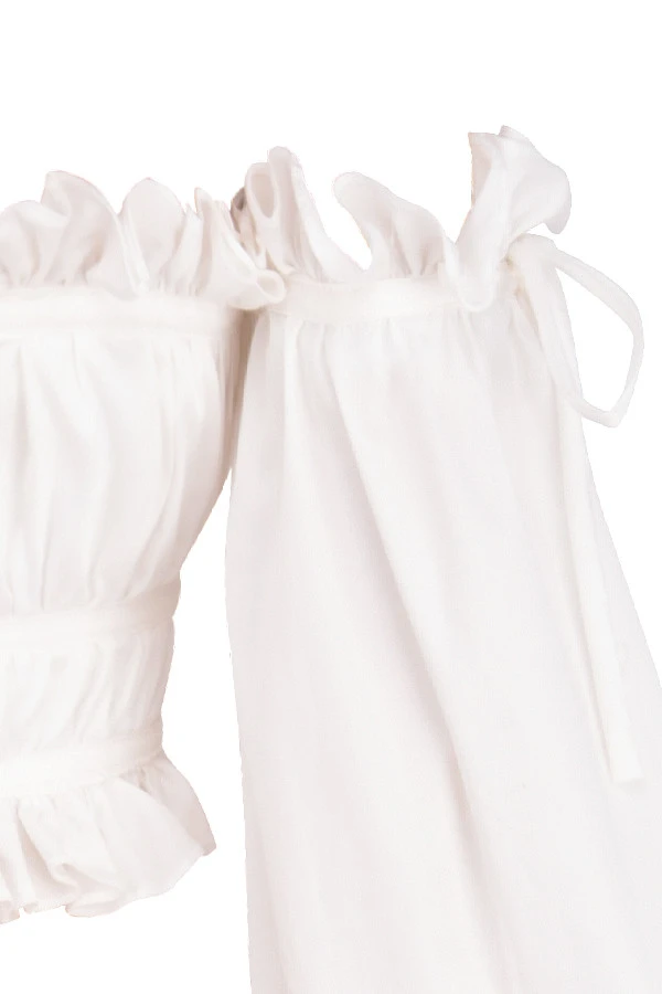 White Ruched Off Shoulder Top 17 White Ruched Off Shoulder Top – Bild 17