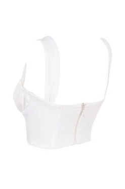White Blouson Corset Top 28 White Blouson Corset Top -Pinkyy Kleider Geschaft sb6000 02