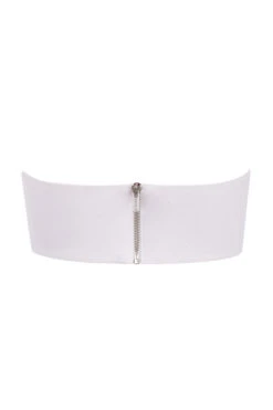 White Linen Mix Bandeau Top 35 White Linen Mix Bandeau Top -Pinkyy Kleider Geschaft sb6217 03