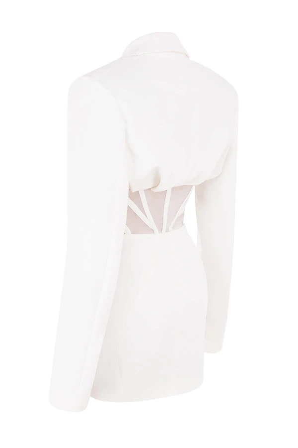 White Blazer Corset Dress 17 White Blazer Corset Dress – Bild 17