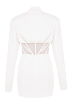 White Blazer Corset Dress 35 White Blazer Corset Dress -Pinkyy Kleider Geschaft sb6303 03