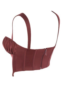 Raisin Satin Cropped Corset 26 Raisin Satin Cropped Corset -Pinkyy Kleider Geschaft sb6564 02
