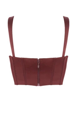 Raisin Satin Cropped Corset 27 Raisin Satin Cropped Corset -Pinkyy Kleider Geschaft sb6564 03