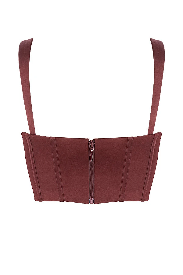 Raisin Satin Cropped Corset 14 Raisin Satin Cropped Corset – Bild 14